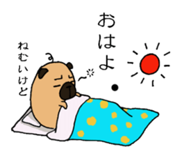 Everyday playful pug sticker #9100146