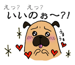 Everyday playful pug sticker #9100152