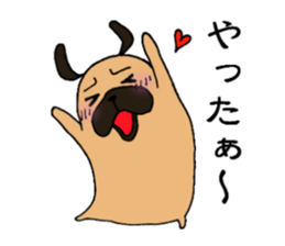 Everyday playful pug sticker #9100153