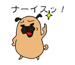 Everyday playful pug sticker #9100156