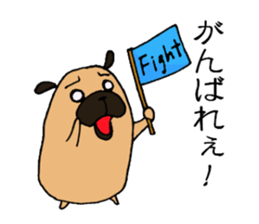 Everyday playful pug sticker #9100161