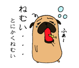 Everyday playful pug sticker #9100164