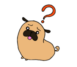 Everyday playful pug sticker #9100172