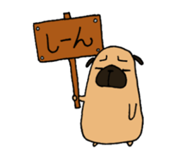 Everyday playful pug sticker #9100174