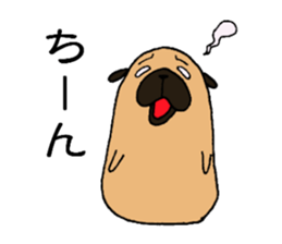 Everyday playful pug sticker #9100182