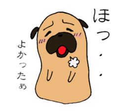 Everyday playful pug sticker #9100183