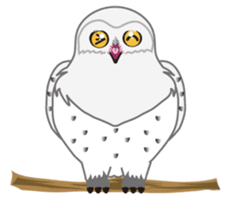 white owl that was dressed in like snow. sticker #9101144