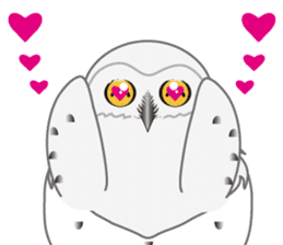 white owl that was dressed in like snow. sticker #9101146