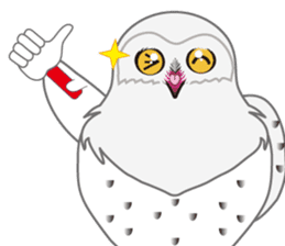 white owl that was dressed in like snow. sticker #9101147
