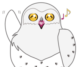 white owl that was dressed in like snow. sticker #9101148