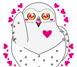 white owl that was dressed in like snow. sticker #9101149