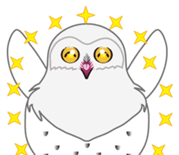 white owl that was dressed in like snow. sticker #9101150