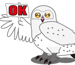 white owl that was dressed in like snow. sticker #9101153