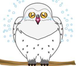 white owl that was dressed in like snow. sticker #9101155