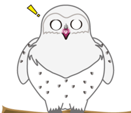 white owl that was dressed in like snow. sticker #9101156