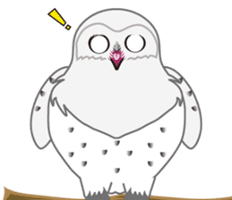 white owl that was dressed in like snow. sticker #9101156