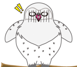 white owl that was dressed in like snow. sticker #9101157