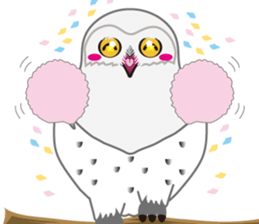 white owl that was dressed in like snow. sticker #9101159