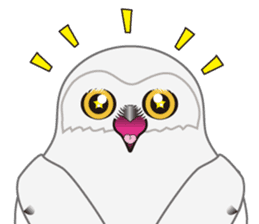 white owl that was dressed in like snow. sticker #9101160