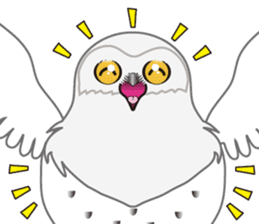white owl that was dressed in like snow. sticker #9101161