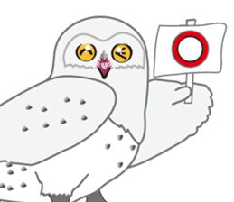 white owl that was dressed in like snow. sticker #9101163