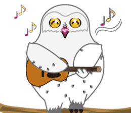 white owl that was dressed in like snow. sticker #9101166