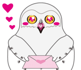 white owl that was dressed in like snow. sticker #9101167