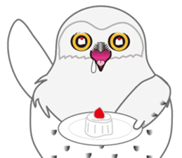 white owl that was dressed in like snow. sticker #9101169