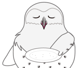 white owl that was dressed in like snow. sticker #9101170