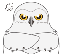 white owl that was dressed in like snow. sticker #9101171