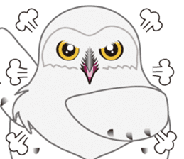 white owl that was dressed in like snow. sticker #9101172