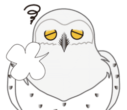 white owl that was dressed in like snow. sticker #9101173