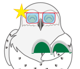 white owl that was dressed in like snow. sticker #9101174