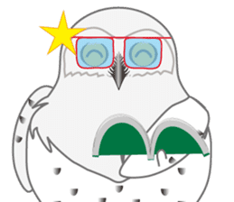 white owl that was dressed in like snow. sticker #9101174