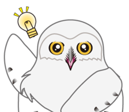 white owl that was dressed in like snow. sticker #9101176