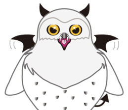 white owl that was dressed in like snow. sticker #9101178