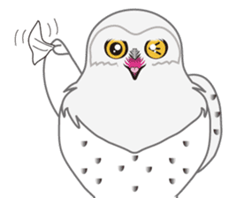 white owl that was dressed in like snow. sticker #9101179