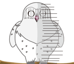 white owl that was dressed in like snow. sticker #9101182