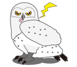 white owl that was dressed in like snow. sticker #9101183