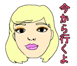 The melancholic face girl sticker #9102519