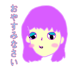 The melancholic face girl sticker #9102521