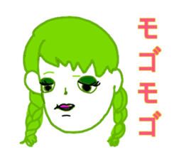 The melancholic face girl sticker #9102528