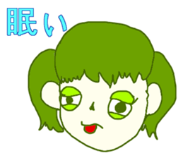 The melancholic face girl sticker #9102537