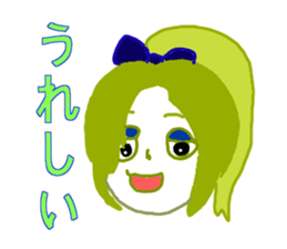 The melancholic face girl sticker #9102540