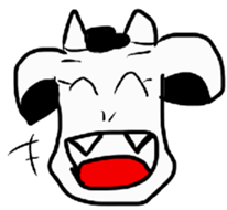 Beef up! Ushi girl sticker #9103053