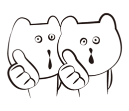 cute white bears Vol.3 sticker #9104427