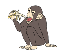 Moderately real monkey sticker #9104595