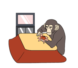 Moderately real monkey sticker #9104598