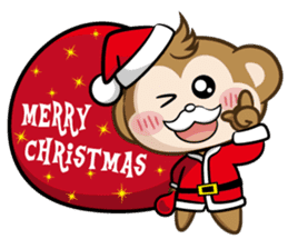 SARU CHAN -Merry Christmas sticker #9104648