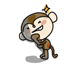 Serious monkey 3 sticker #9104735